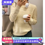 圣仕莲5879 宽松显瘦雪花金线圆领针织打底衫女套头毛衣上衣毛衫