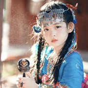 民族风头饰额饰眉心坠钱币，流苏藏族发饰儿童，女士西域少数民族饰品