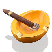 COHIBA高希霸古巴雪茄专用烟缸独特鹅蛋形三槽骨瓷高档烟灰缸