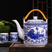 景德镇陶瓷器水壶家用大容量防爆凉水壶冷水壶提梁泡茶壶套装茶杯