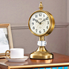 复古座钟客厅桌面摆件装饰钟表家用时尚台式坐钟欧式卧室静音台钟