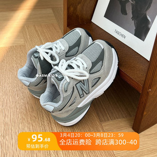 韩版n字母鞋2024春款儿童，运动鞋童轻便魔术贴跑步鞋女童休闲