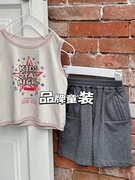 品牌童装夏季儿童背心，韩版男童时尚，印花纯棉无袖上衣