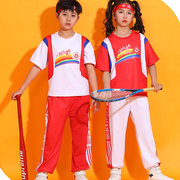 儿童啦啦操演出服中小学生，运动会拉拉队表演服中国风，幼儿园舞蹈服