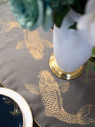 餐桌禅意桌旗中式茶几台布餐垫布艺长条简约高档茶旗防尘盖布定制