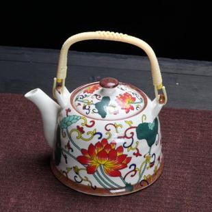 提梁壶家用大茶壶茶杯陶瓷茶具，套装凉水壶，青花茶壶餐厅酒店用茶壶