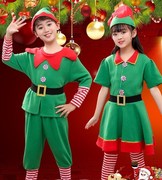 圣诞节儿童服装幼儿园男女童，演出服饰表演套装，小女孩圣诞老人衣服