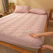 全棉加厚床笠单件夹棉防滑固定床罩纯棉，席梦思床垫保护套薄棕垫罩