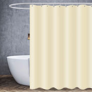 纯色米黄浴帘布加厚环保材质，防水防霉涤纶，浴帘布浴帘浴帘