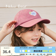 尼多熊2024儿童帽子棒球帽宝宝，纯棉鸭舌帽遮阳帽婴儿帽子夏季薄款