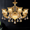澳米欧式吊灯全铜客厅灯餐厅卧室美式纯铜水晶灯奢华大气别墅灯