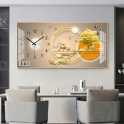万年历(万年历)静音钟表，客厅免打孔创意日历，简约现代餐厅家福挂画带温度计