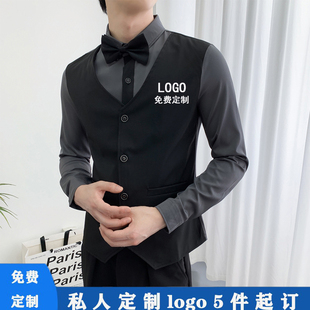 娱乐会所KTV服务员工作服长袖衬衫美发师夜店酒吧男女士同款工装