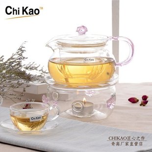奇高欧式玻璃水壶泡茶壶耐热过滤红茶茶具套装，茶叶壶套装大泡茶器