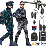 儿童迷彩服套装春秋特种兵装备，全套军训户外作战训练服男女童装备