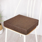 棉麻坐垫加厚海绵垫实木沙发垫飘窗垫可尺寸日式简约沙发垫学