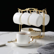 欧式陶瓷咖啡杯碟套装高档轻奢小奢华下午茶具简约精致杯子办公室