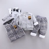 婴儿秋冬装三件套装，加绒加厚洋气宝宝衣服0一1-2-3岁男童女童外套
