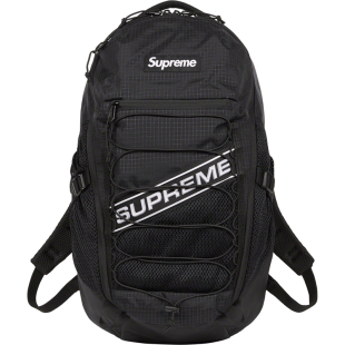 supreme字母反光logo运动休闲防水双肩包背包(包背包)书包fw23backpack