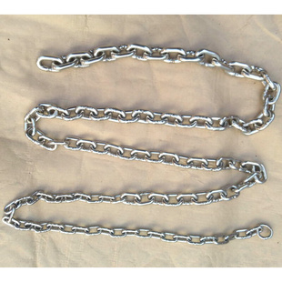 。G80黑色锰钢麒麟鞭链条 不锈钢麒麟鞭链条短环 双环麒麟鞭链条