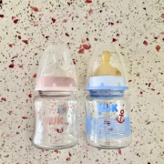 nuk进口新生宝宝宽口径，玻璃奶瓶婴儿母乳，防呛奶防胀气120ml240ml