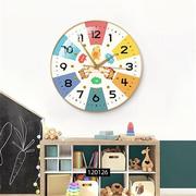 儿童钟表卧室学习房时钟挂墙创意装饰挂钟简约现代客厅品