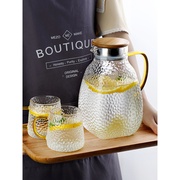 冷水壶玻璃耐高温大容量凉水杯家用水瓶套装耐热储开水泡茶壶柠檬
