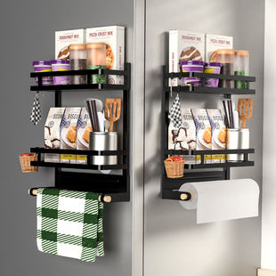 冰箱置物架冰箱侧壁挂架创意，家用厨房用品保鲜膜，架冰箱侧面收纳架