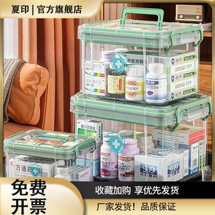 透明医药箱家庭装药品收纳盒家用多功能杂物整理箱塑料急救箱