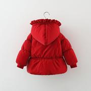 童装冬装女童加厚棉衣外套1-2-3岁0女宝宝棉袄婴，儿童洋气冬季棉服