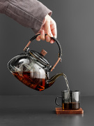 玻璃提梁壶电陶炉专用泡茶壶，加热烧水壶，家用茶具套装煮茶器蒸茶炉