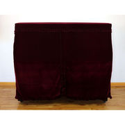 金丝绒钢琴套钢琴罩全罩(后面长，40cm不含凳套)枣红色(后面长4