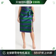 香港直邮潮奢 Bernadette 女士Cecile 条纹及膝半身裙