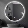 智能浴室镜led带灯发光化妆镜卫生间触摸屏壁挂式防雾圆镜免打孔