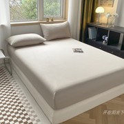 水洗全棉床笠单件米驼色浅卡其，纯棉斜纹床套床罩1.2m1.51.82米2加