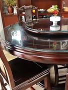 家用餐桌面圆形桌12玻璃，转盘酒店米钢化玻璃，桌面毫台面加厚茶几圆