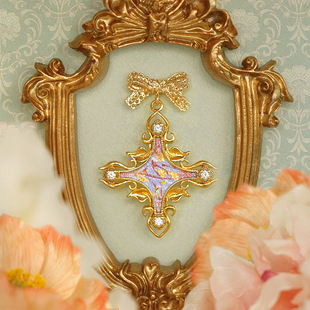 绘间手绘洛可可公主-花镜法式公主少女新娘婚纱耳环耳环耳夹