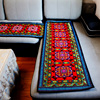手工十字绣沙发垫车垫桌布桌旗沙发座垫中国风古典刺绣棉麻抱枕套