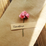 礼物袋盒子装饰仿真花纸花玫瑰 向日葵雏菊 diy手工小纸花