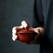 官帽故宫红茶碗日式茶具粗陶盖碗二才景德镇陶瓷茶具茶杯壶