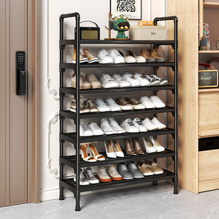 简易鞋架宿舍家用门口多层架子窄小型收纳鞋柜金属经济型加固