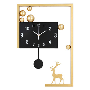 定制钟表挂钟客厅家用立体创意免打孔挂墙钟表个性时尚简约数字石