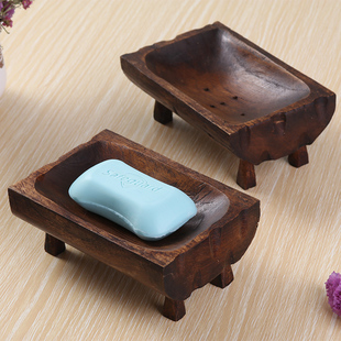 泰国手工实木质香皂盒家用轻奢个性创意卫生间沥水肥皂架皂盒皂托