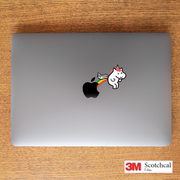 艺贴3m系列独角兽苹果笔记本电脑贴纸，适用macbook局部创意遮瑕贴