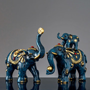 旺财象客厅电视柜大象摆件欧式家居装饰品玄关陶瓷工艺品