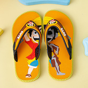 儿童人字拖男童防滑外穿夹脚户外沙滩鞋居家用海贼王，男孩拖鞋夏季