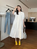 widelia陈姬儿(陈姬儿)夏季韩版设计感白色，衬衫裙宽松长款衬衣连衣裙7222