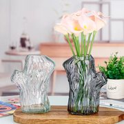 花瓶摆件客厅插花玻璃ins高级感透明创意，水养水培干鲜花装饰摆件