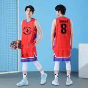 红色球服篮球男套装定制大学生美式球衣篮球男青少年运动服背心女