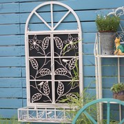 户外铁艺复古墙面挂件花园客厅背景假窗户壁挂装饰品花槽黑板墙饰